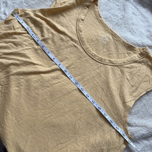 Banana Republic Yellow Cotton Malibu Tee XL | Summer Essential Soft Tank Top - Picture 4 of 6
